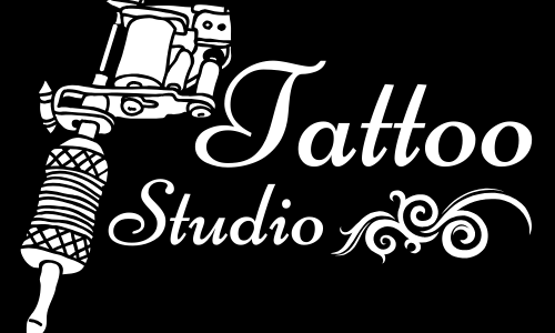 Black and White Classic Tattoo Studio Logo
